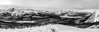 I love this B&W pano showing off Mount Smuts on the left along with Tent Ridge - two other popular destinations in the area.