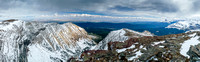 Summit pano looking over my approach route from the left and the prairies to the east.