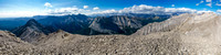 Summit pano looking south, west and north. Gibraltar at center with Burns on the right.
