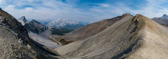 Panorama from the ridge, looking west and north.