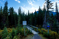 Fall colors are already out along Spray Lakes. This is the trailhead for the Buller Pass trail.