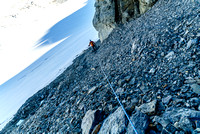 The gravel was typical loose glacier till, but it was quick to descend.
