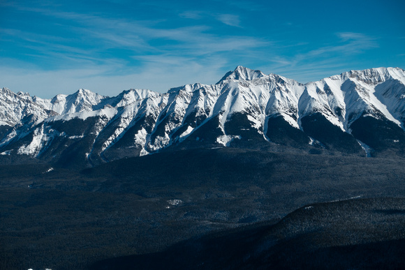Mount Rae rises over Pocaterra Ridge to the east.