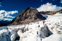 It was a few hours of delicate travel through the heavily crevassed lower west Alexandra Glacier.