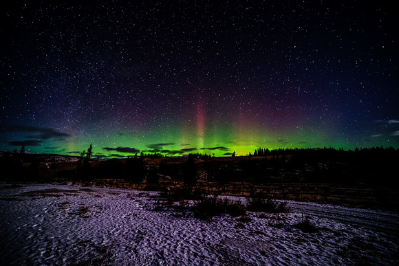 Amazing Aurora Borealis to the north of the Big Horn Campground.