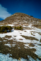 The summit bump from the upper plateau.