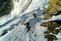 Coming up the first couloir.