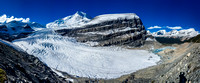 I love this shot of the Robson Glacier, showing how it curves down and around Rearguard Mountain to the terminal lake.