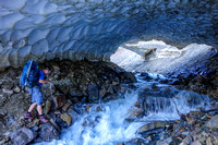 Snow tunnels along SE Amery Creek.