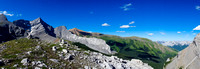 Summit panorama looking north and east with Wind Mountain and Mount Allan on the left.