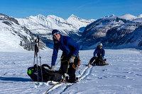 Taking a breather on the Columbia Icefields.