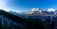 The Kananaskis valley looks nice with a dusting of snow. The Wedge at left and Kidd at right.