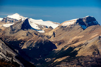 Niles Meadows approach (winter) to the Wapta Icefields with Niles at left and Daly at right. Balfour at distant left.