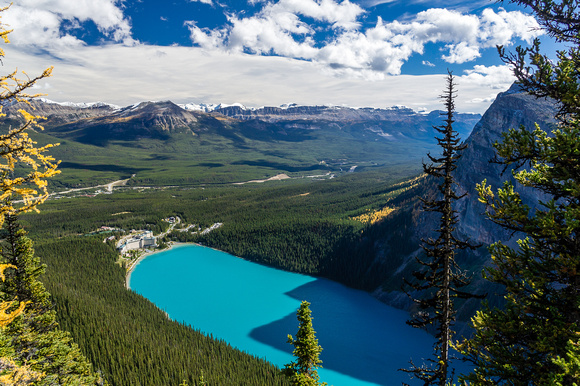 Views over Lake Louise are stunning.