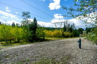 After parking on the south end of the open camping area, simply walk down the logging road heading east.