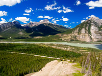 Looking back down the ridge to the Athabasca River.
