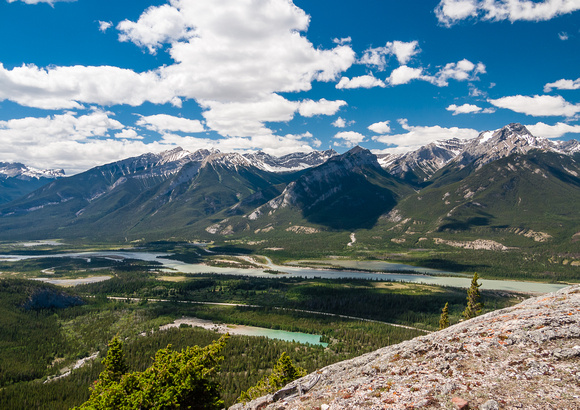 Looking back over Jacques Creek and the Athabasca River.