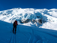 Skinning to the Balfour High Col.
