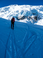 Skinning to the Balfour High Col.