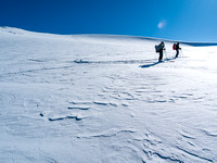 Skiing the Waputik Glacier.