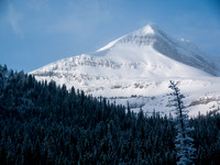 Snow Peak rises over Burstall Pass.