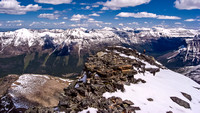 Summit views towards Southfork (L) and Barnaby Ridge (C).