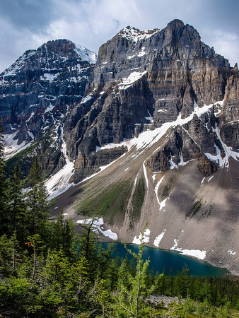 Mount Fay rises dramatically over Consolation Lakes.