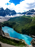 Another view over Moraine Lake which has a Peyto Lake look to it here!