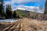 The wagon trail and Dormer Mountain.
