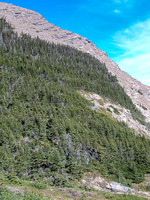 The skyline ridge to Buchanan Peak from the Alderson trail near the waterfall.
