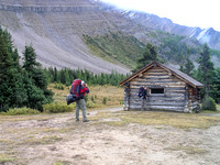 The "half way hut" is a day use cabin only - no overnight stays allowed!