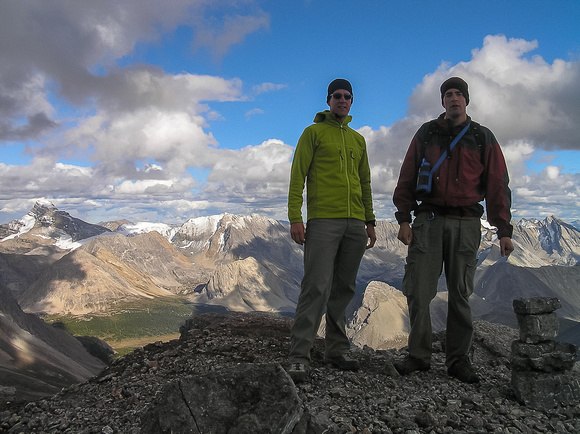 Vern and Jon on the summit of Ptarmigan Peak.