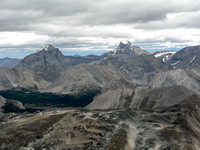 Looking over Brachiopod and Tilted (R) towards the huge forms of Mount Douglas and St. Bride.