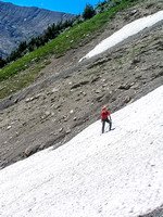 We had to cross some snow patches - at least there was plenty of melting water.