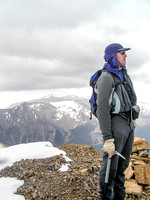 Dave Stephens on the summit of Isolated Peak.