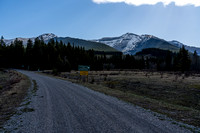 Walking towards the Cataract Creek campground with both North Burke (L) and Burke (R) visible.