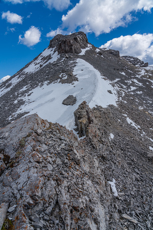 Looking up the SW ridge to the summit of North Burke.