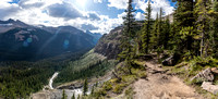 Incredible views off the Twin Falls Trail over Twin Falls Creek and the Yoho River Valley below.