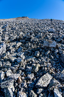 Another rubble field to ascend. Endless rubble but endless views as well. It's worth it.