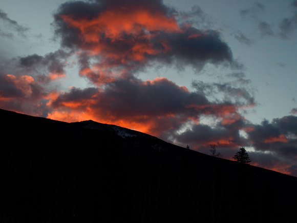 A fiery sunrise along hwy 40.