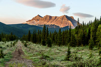 A lovely morning view of Threepoint Mountain from the Big Elbow bike trail.