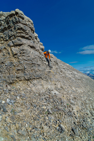 Some steep and loose sections on the ridge.