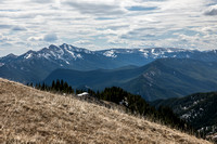 Looking over Mount Mann towards Mount Burke and Plateau Mountain.