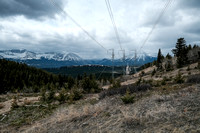 Moody views to the west as we hike under the power lines.