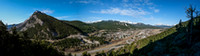 Turtle Mountain and the town of Blairmore.