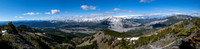 Views south over Bellevue to the Rockies and Crowsnest Pass (R).