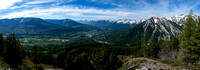 Views back over the town of Fernie towards Morrissey Ridge and Mount Fernie (R).