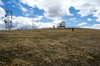 The Baldy Fire Lookout with communications equipment at left.