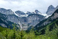 Views back to Talon Peak (R).