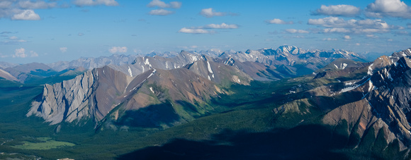 Mount White, Melanin, Grouse, Panther and Puma over Snow Creek Summit (pass).